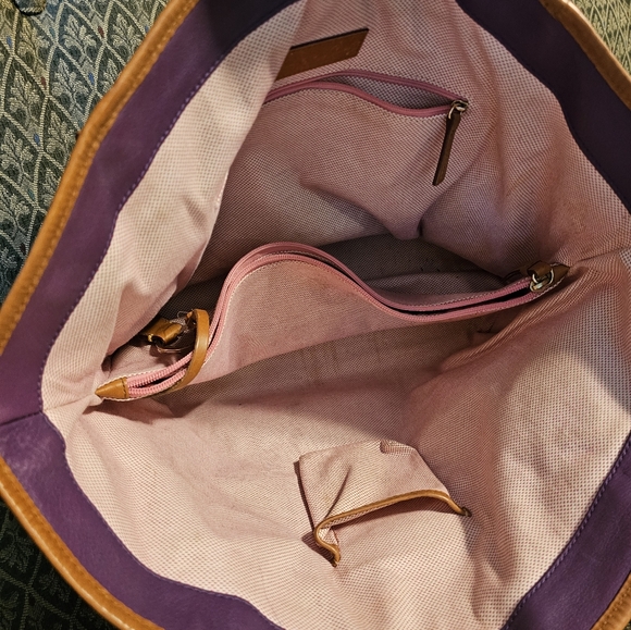 DOONEY & Bourke purple plum leather large tote - Picture 5 of 12